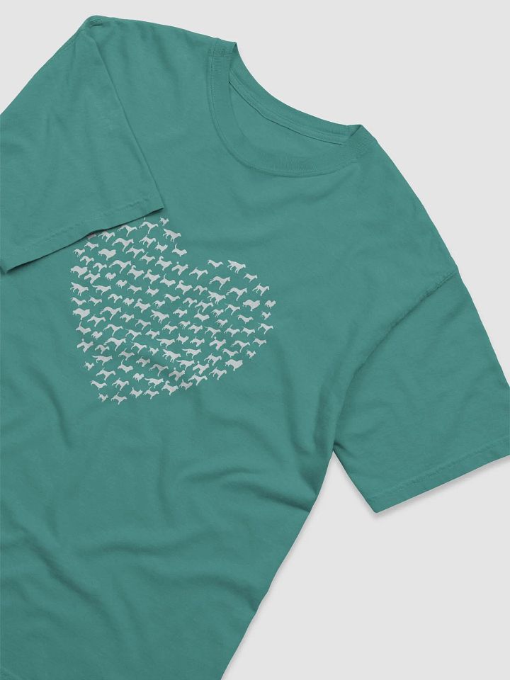"heart made up of dogs" comfort colors tshirt product image (2)