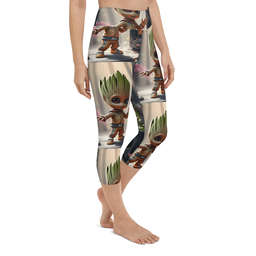 Retro Tree Spirit Yoga Capri Leggings product image (9)