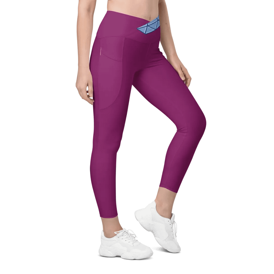 Sunset Purple Crossover Leggings with Pockets product image (6)