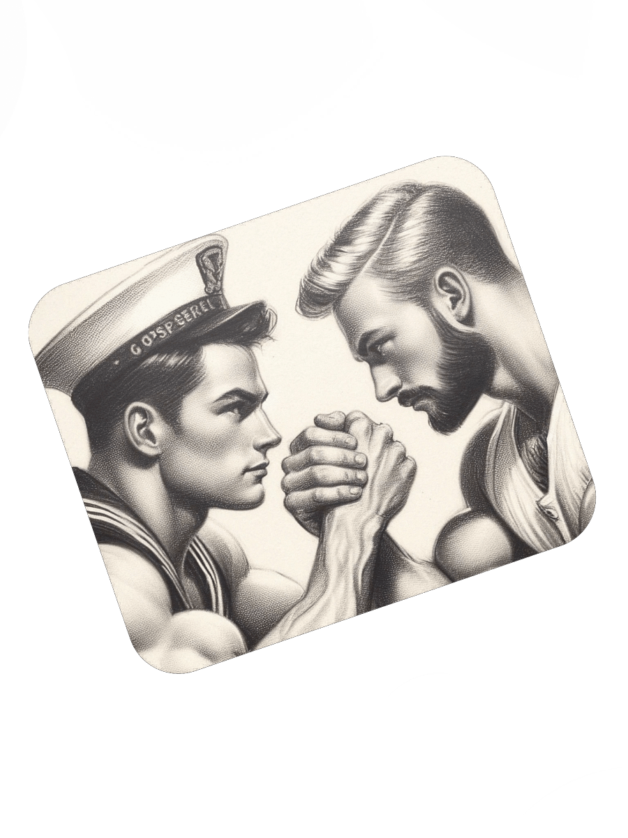 Up Close and Personal: Sailors – Tom of Finland Tribute Gay Pride Graphic Design Mouse Mat product image (7)