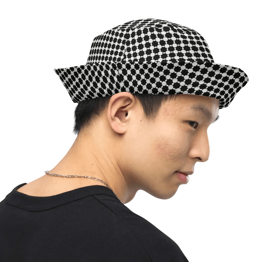 Abstract Black and White Chain Unisex Bucket Hat product image (12)
