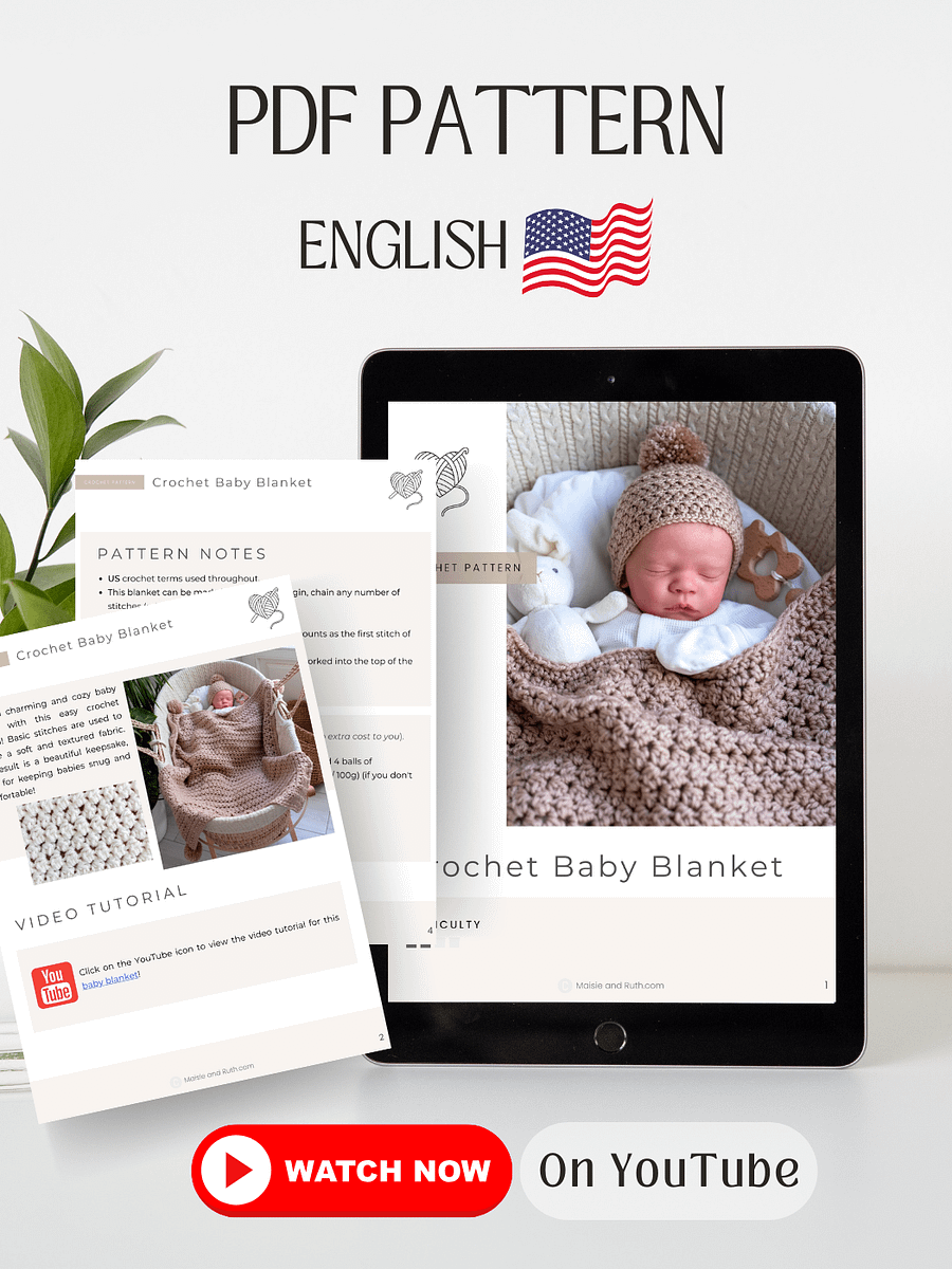 Crochet Pattern: Easy Baby Blanket product image (2)