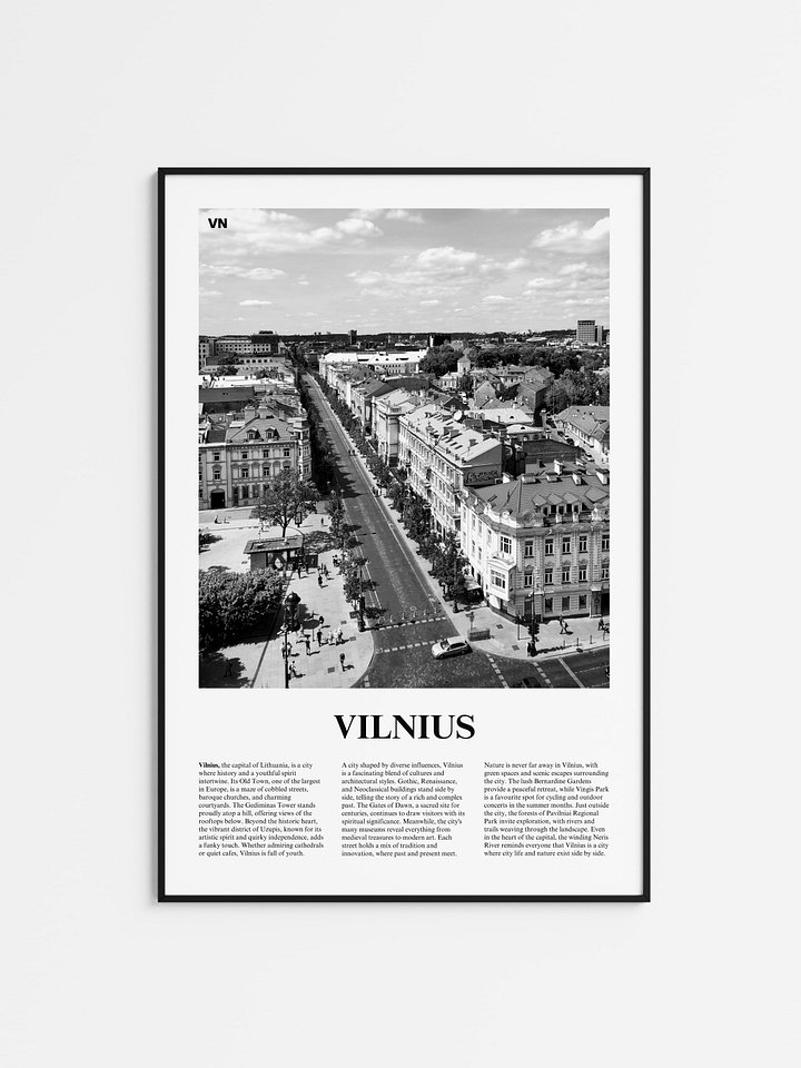 Vilnius 01 Newspaper Poster product image (1)