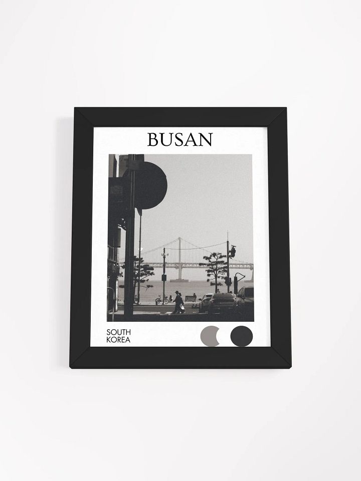 Streets of Busan - Black & White - Framed product image (1)