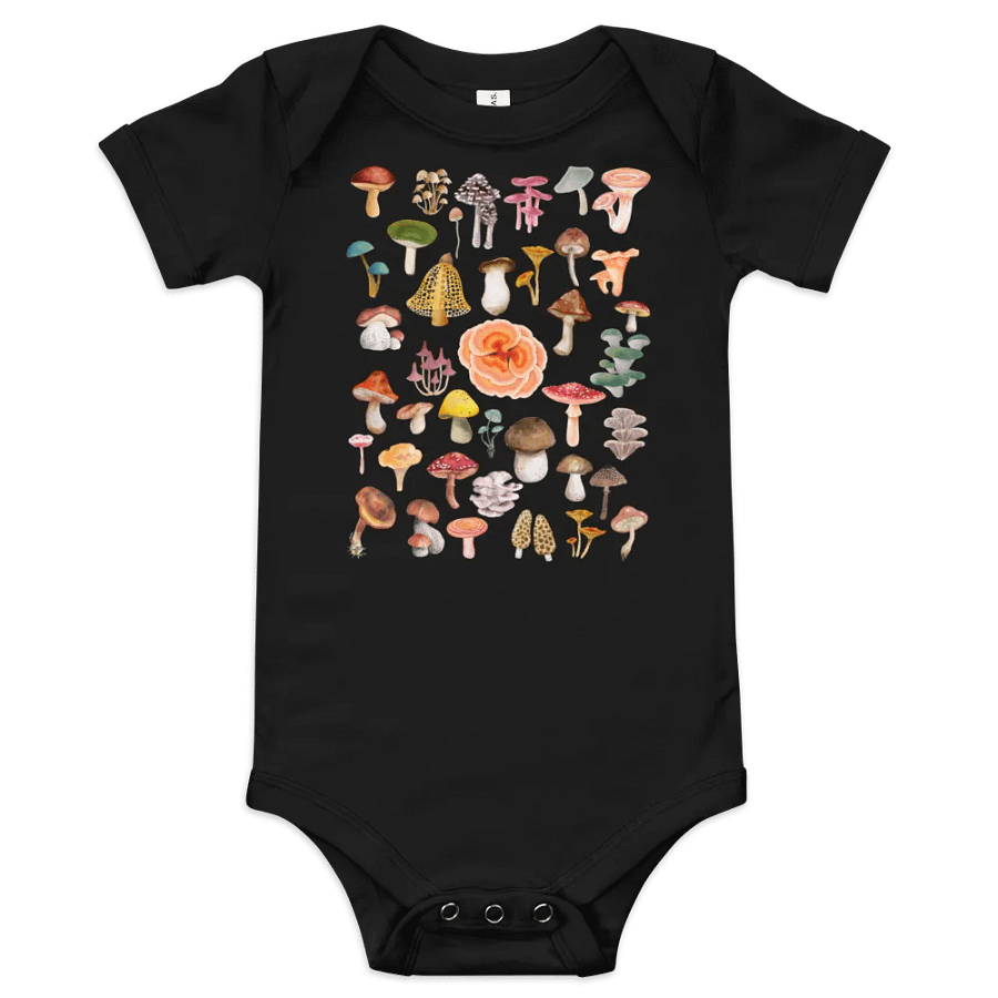 Woodland Mushrooms Baby Bodysuit product image (1)