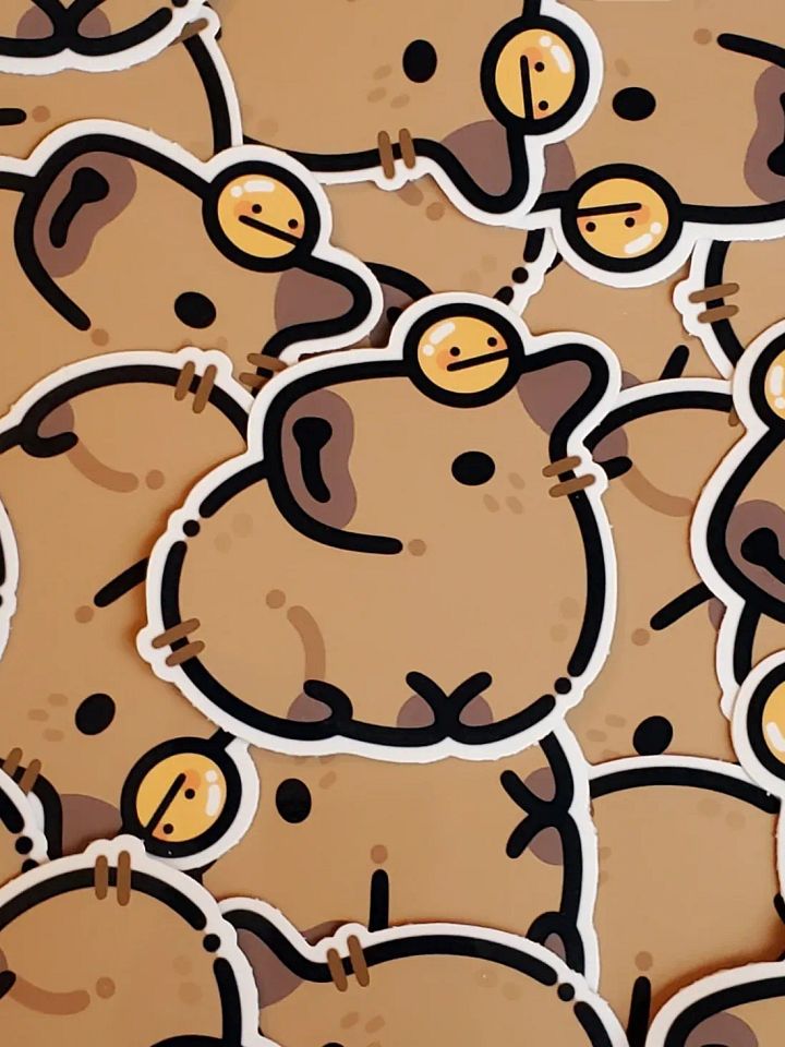 Capybara Orange Sticker product image (2)