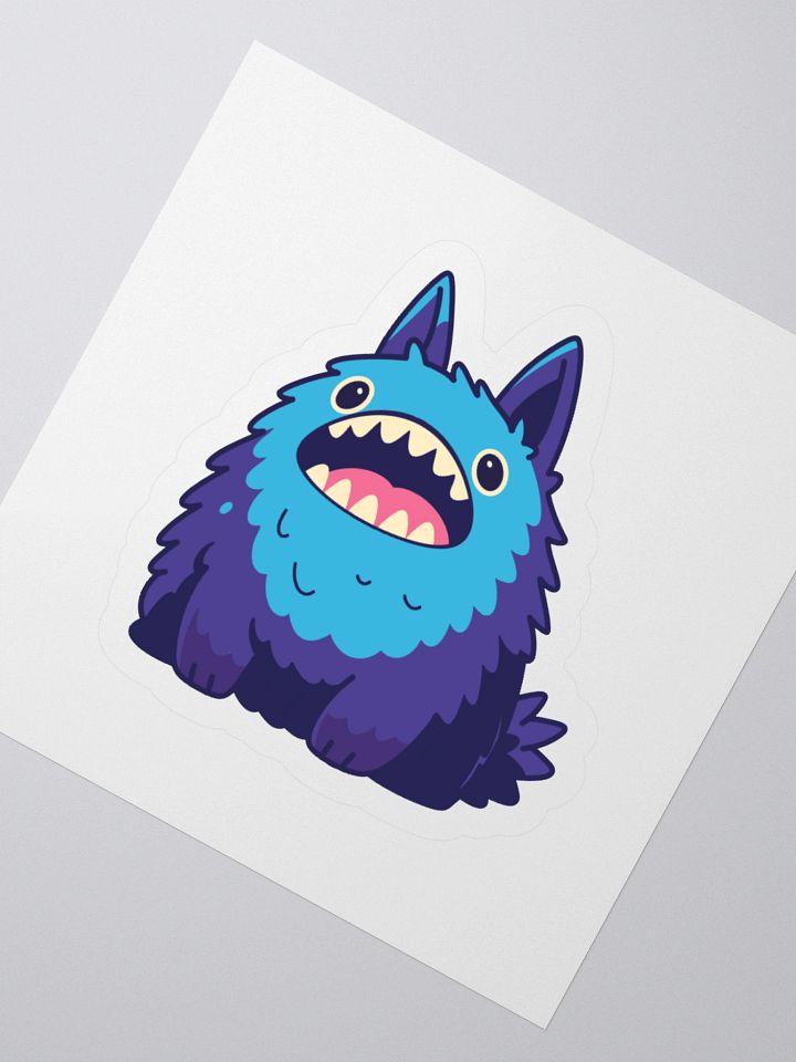 Chompchi Alpaca Kiss Cut Sticker – Cute Fluffy Cartoon Vinyl Decal product image (2)