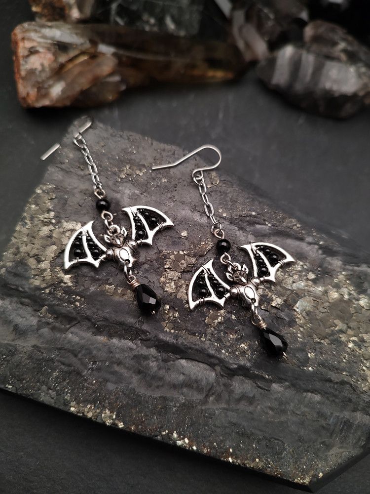 Earrings Bats - Onyx Shadows product image (1)