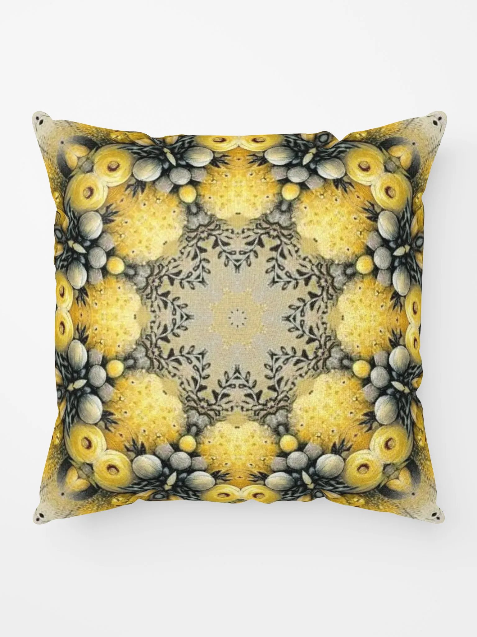Symmetry Yellow Bloom Pillow product image (5)
