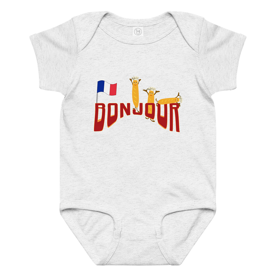 Bonjour Baguette Baby Jersey Bodysuit product image (6)