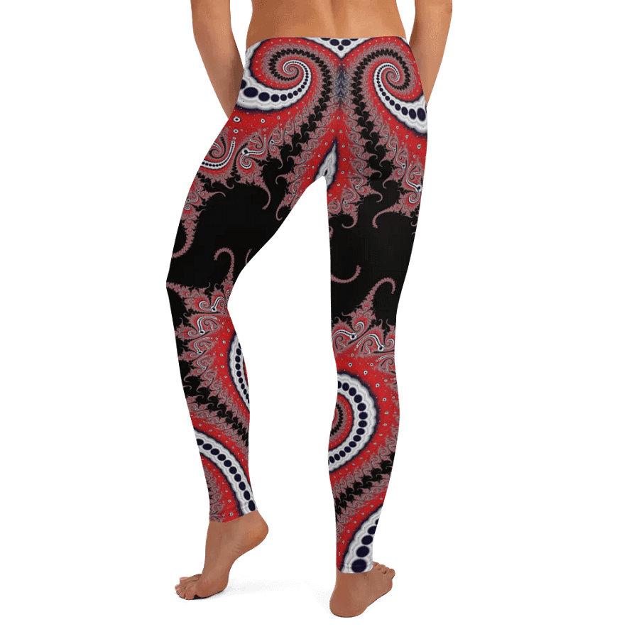 Fractal Leggings - Red Velvet Goth product image (10)