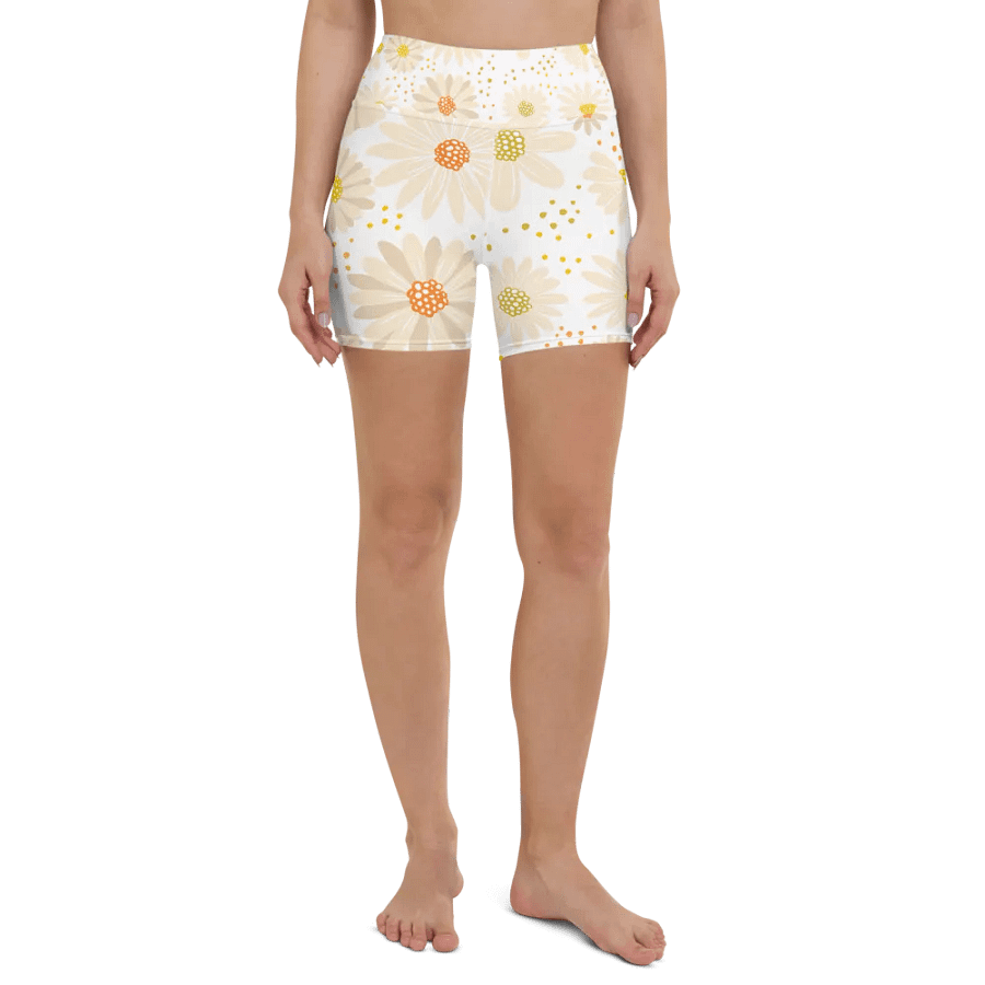 Cheerful Blooms Yoga Shorts product image (3)