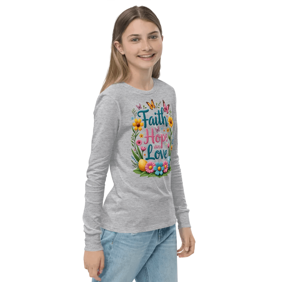 Faith Hope and Love Springtime Youth T-Shirt product image (23)