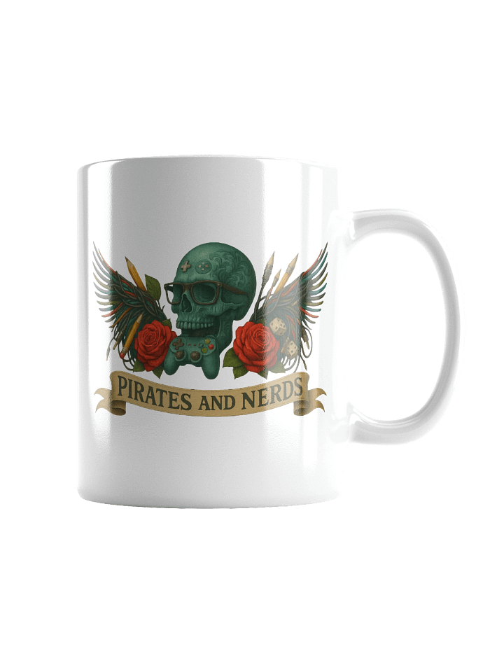 Pirates and Nerds White Glossy Mug product image (6)