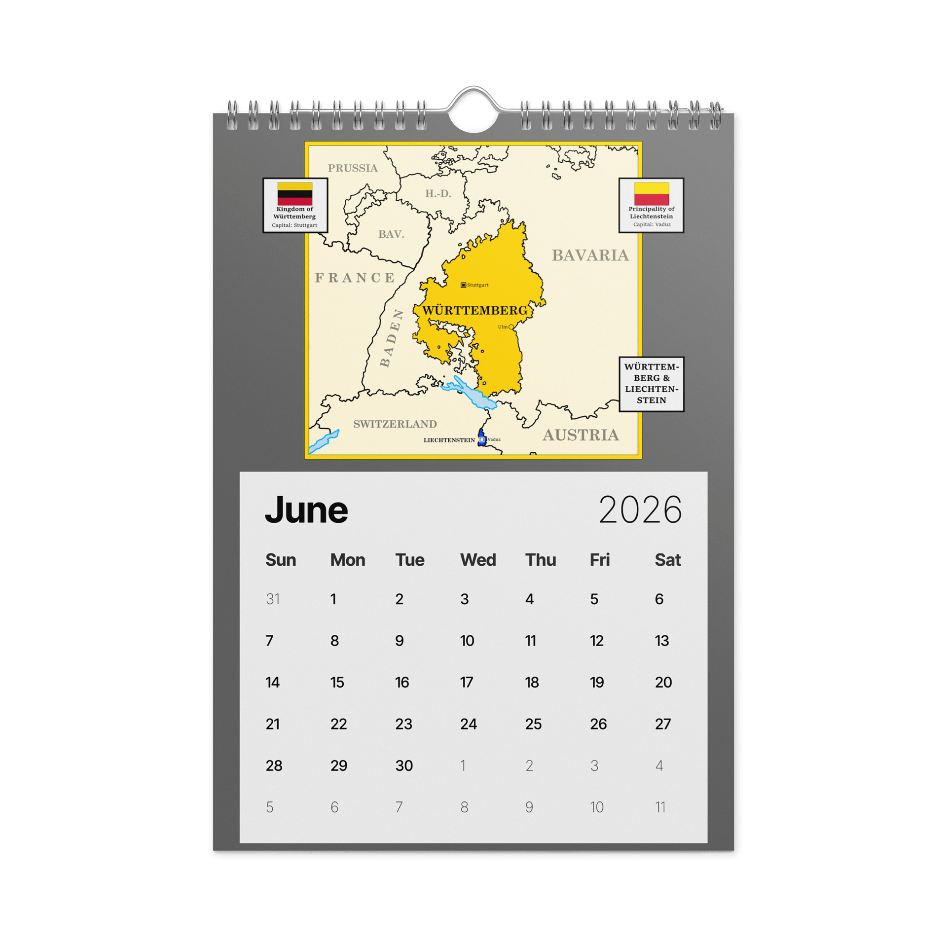 19th Century German States Calendar product image (5)