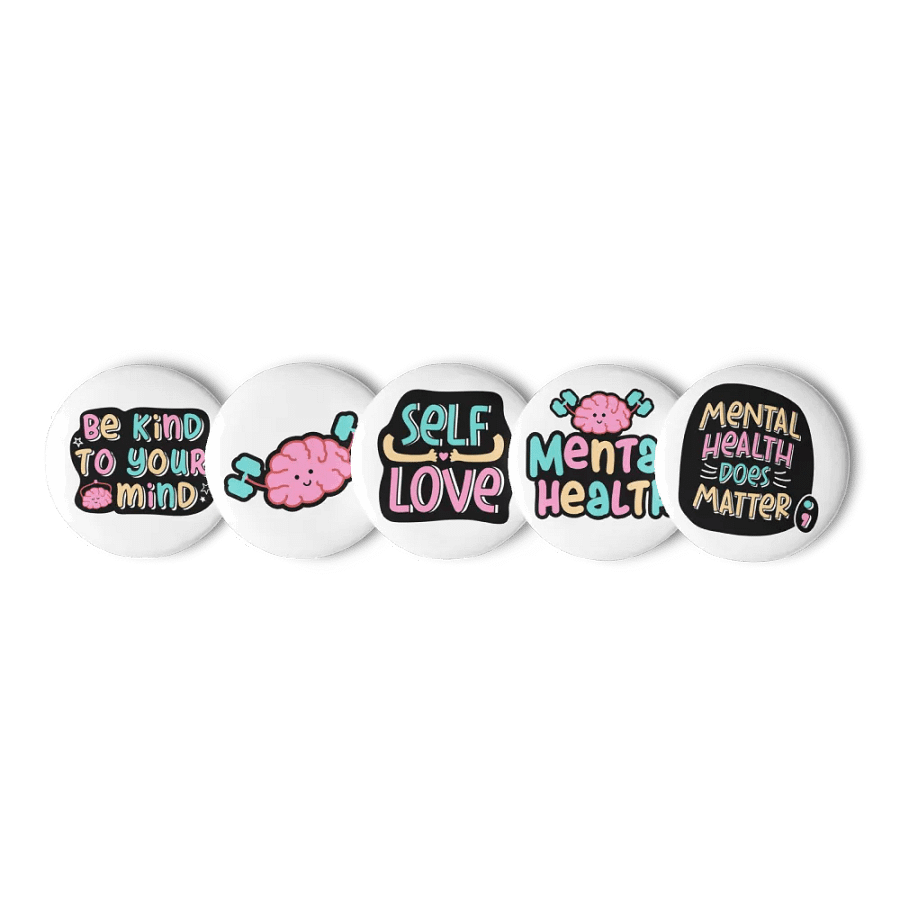 Mindful Mental Health Brain Button Set product image (1)