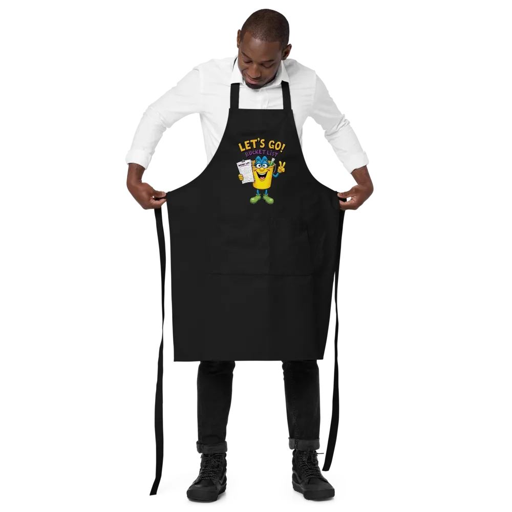 Let's Go! Bucket List Cartoon Character Apron product image (5)