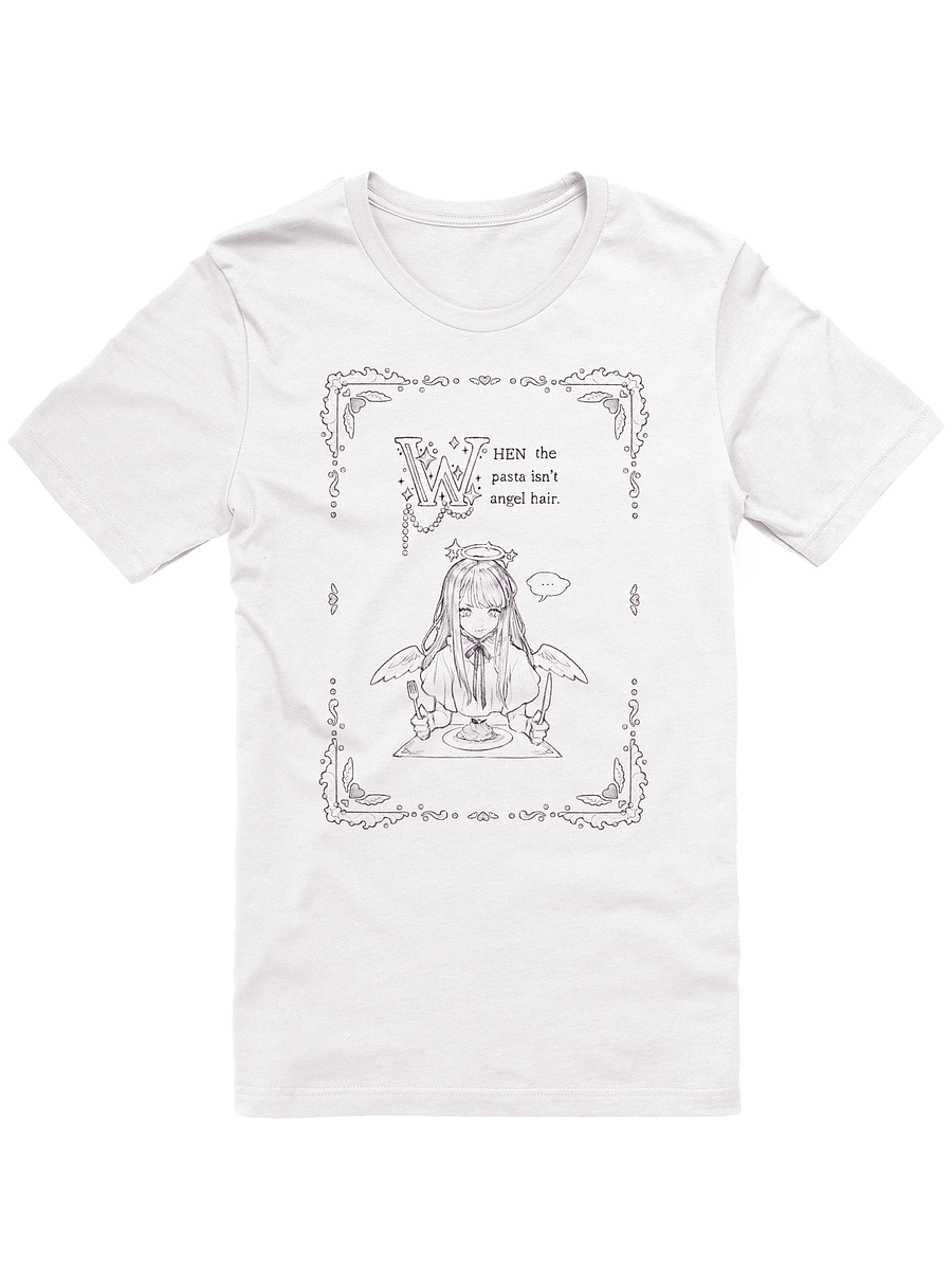 angel hair pasta // black tee product image (1)