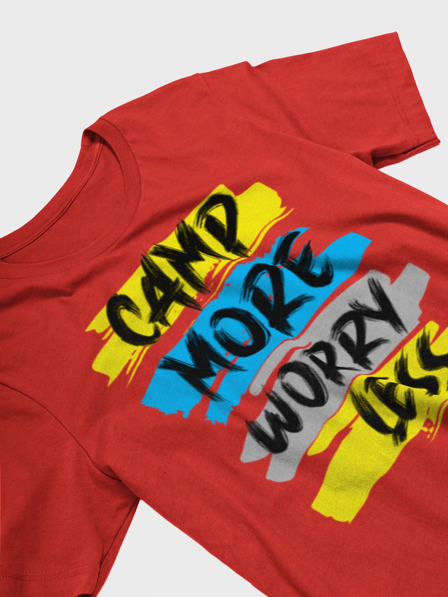"Camp More Worry Less" Red T-Shirt Womans product image (3)
