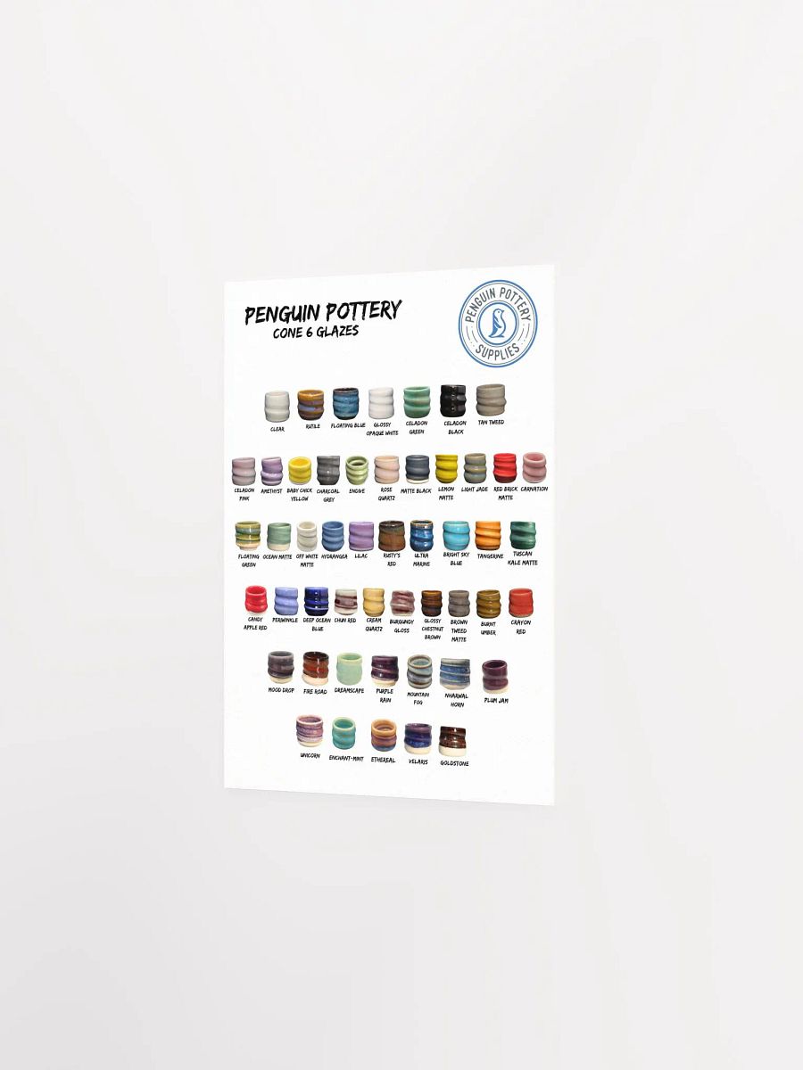Penguin Pottery cone 6 glazes poster product image (10)
