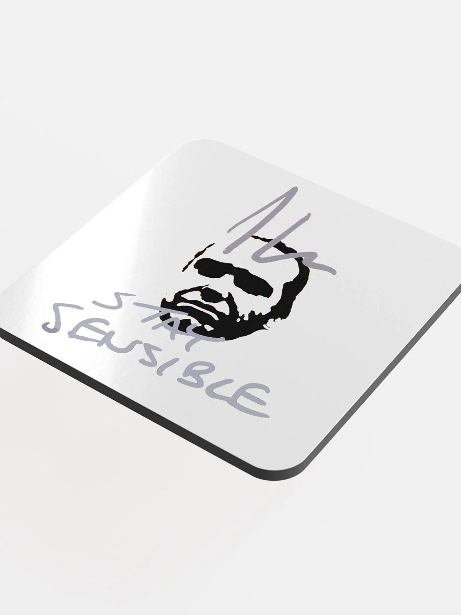 Jon Hare Stay Sensible Glossed Cork Coaster product image (4)