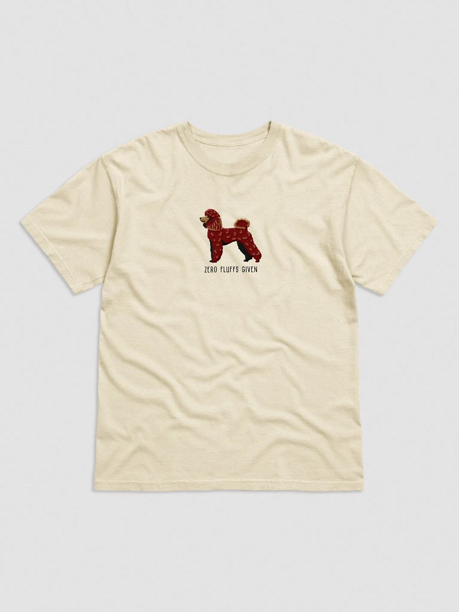 Zero Fluffs Given T-Shirt(Embroidered) of a Miniature Poodle(Chocolate) product image (41)