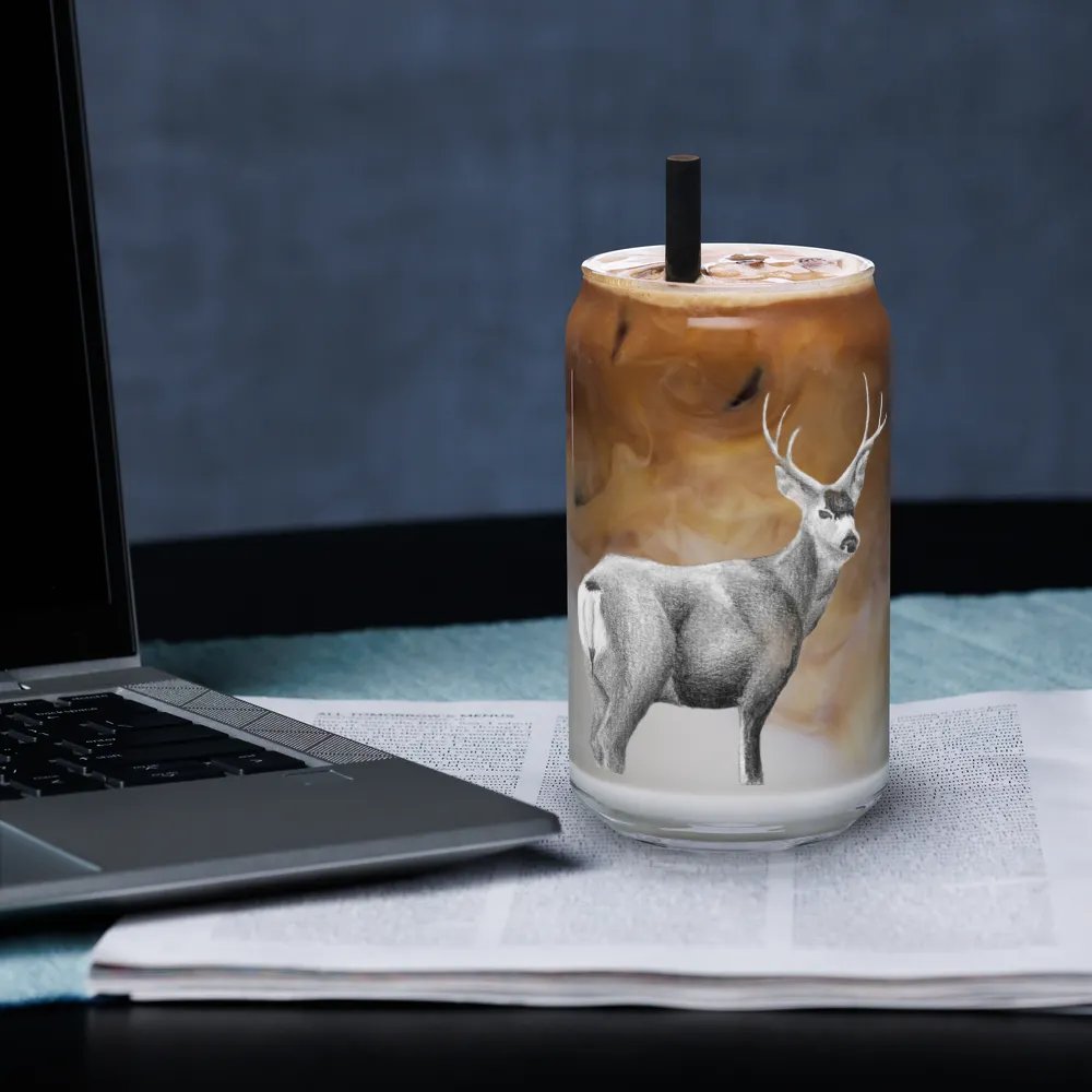 Deer Drawing Glass Can Cup product image (33)