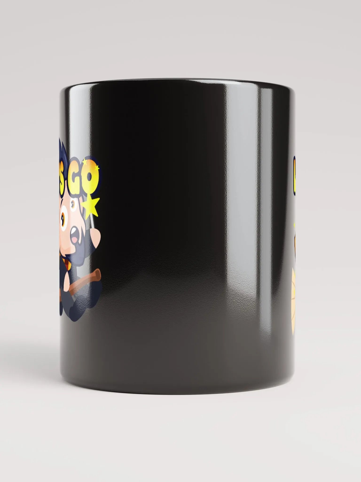 JOSH POTTER LETS GO GLOSSY BLACK MUG product image (2)