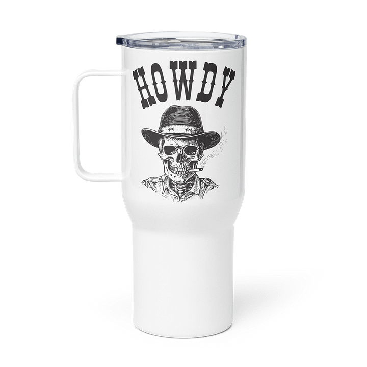 Howdy Cowboy Skulls Travel Mug product image (1)