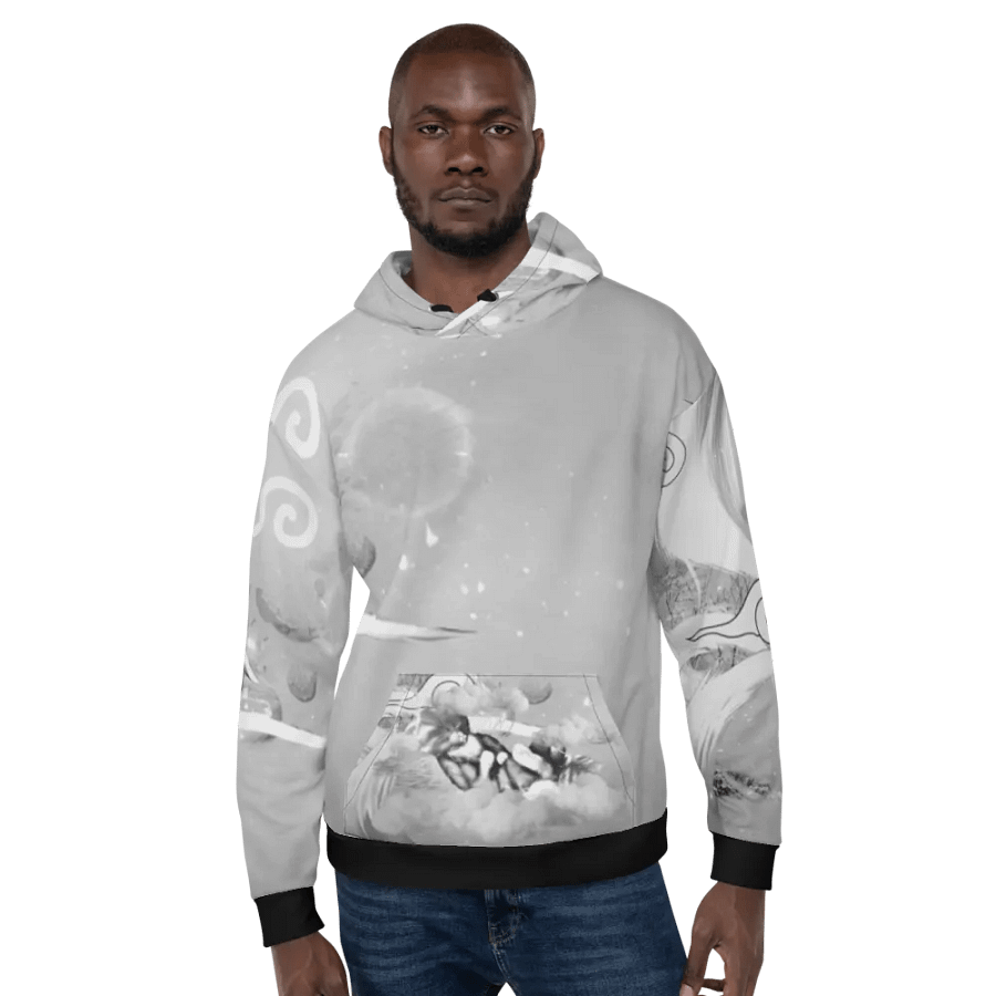 President Tubs all Custom All Over Hoodie B&W product image (6)
