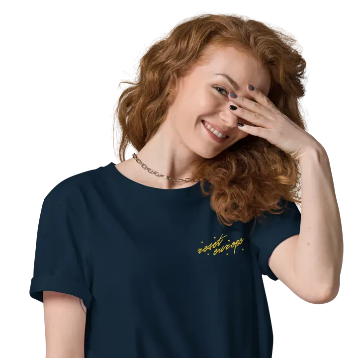 reset europe embroidered t-shirt - 100% organic cotton product image (1)