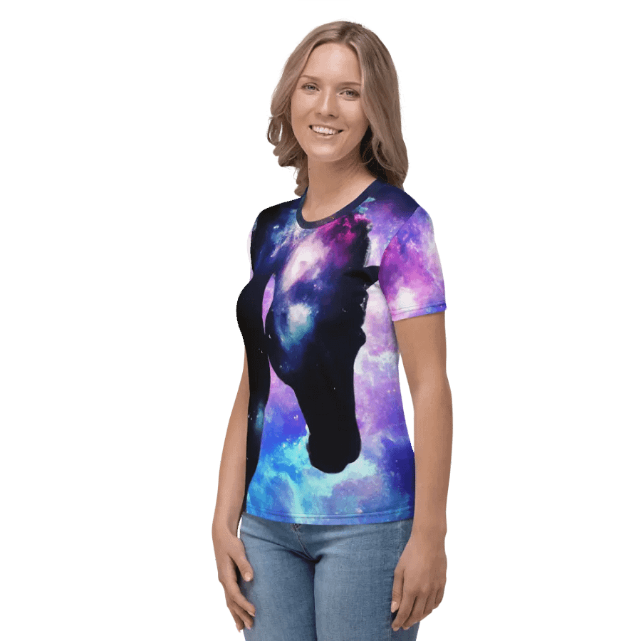 Spaced horse - nebula horses T shirt product image (5)