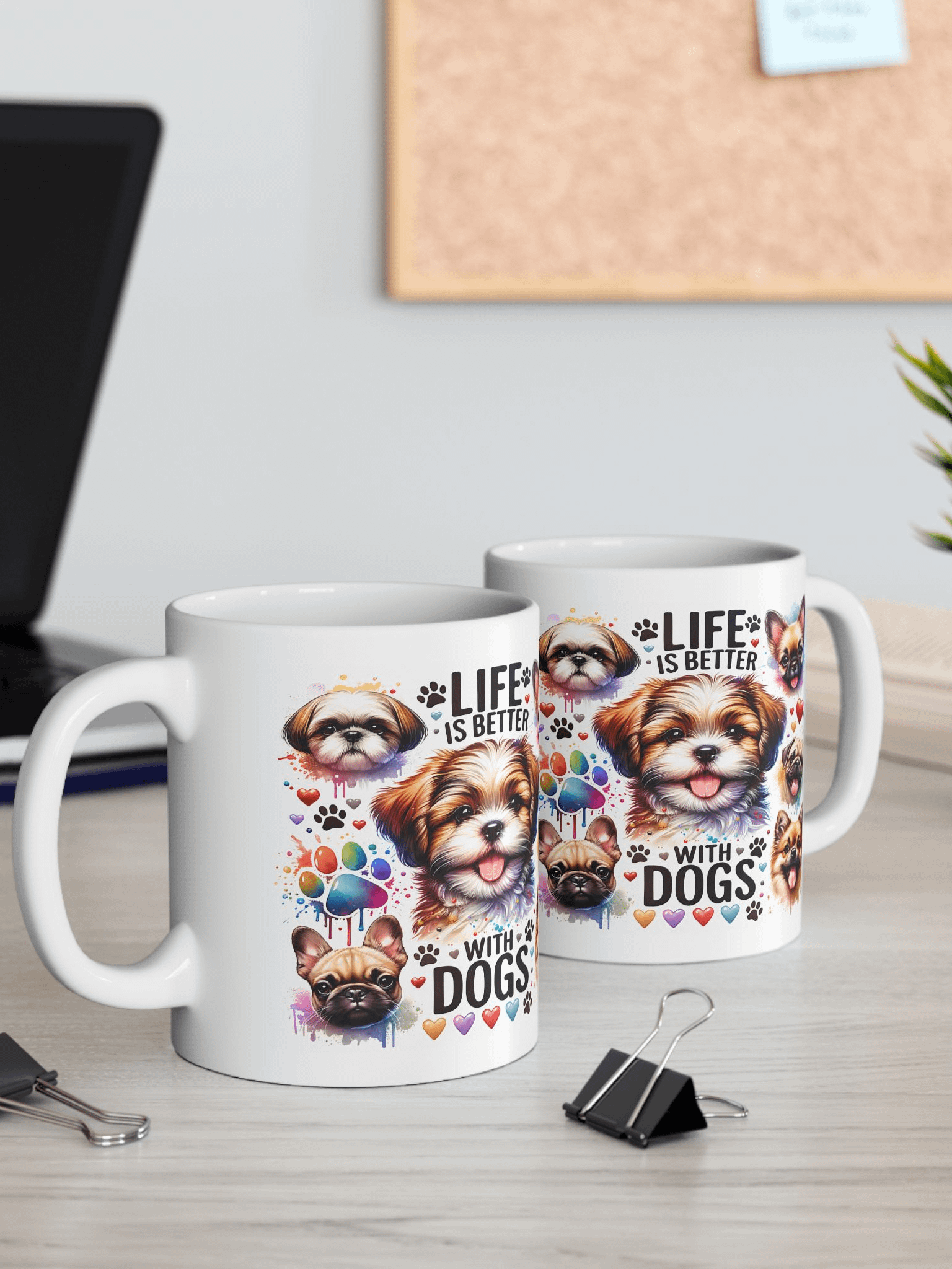 Life Is Better With Dogs Pawsitively Vibrant Mug product image (3)