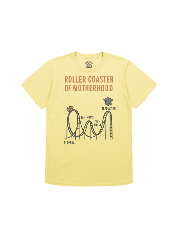 Roller Coaster of Motherhood Funny Mom Life T-Shirt – Diapers to Graduation Ride product image (1)
