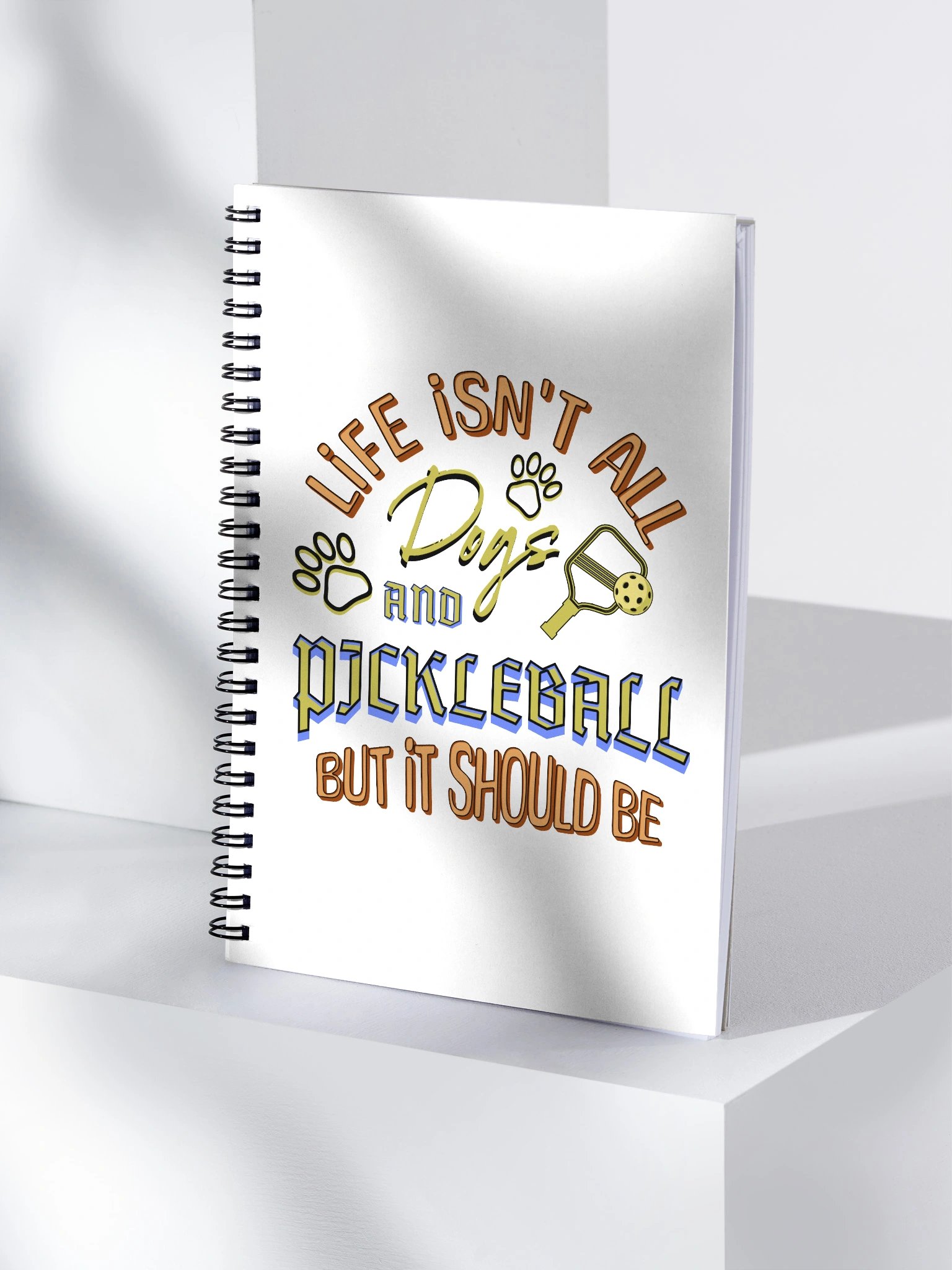 Life Isnt All Dogs And Pickleball Spiral Notebook product image (1)