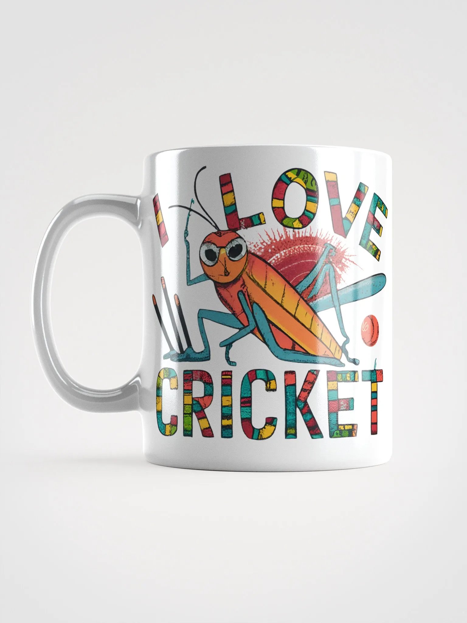 Cheerful I Love Cricket Mug for Sports Fans product image (6)