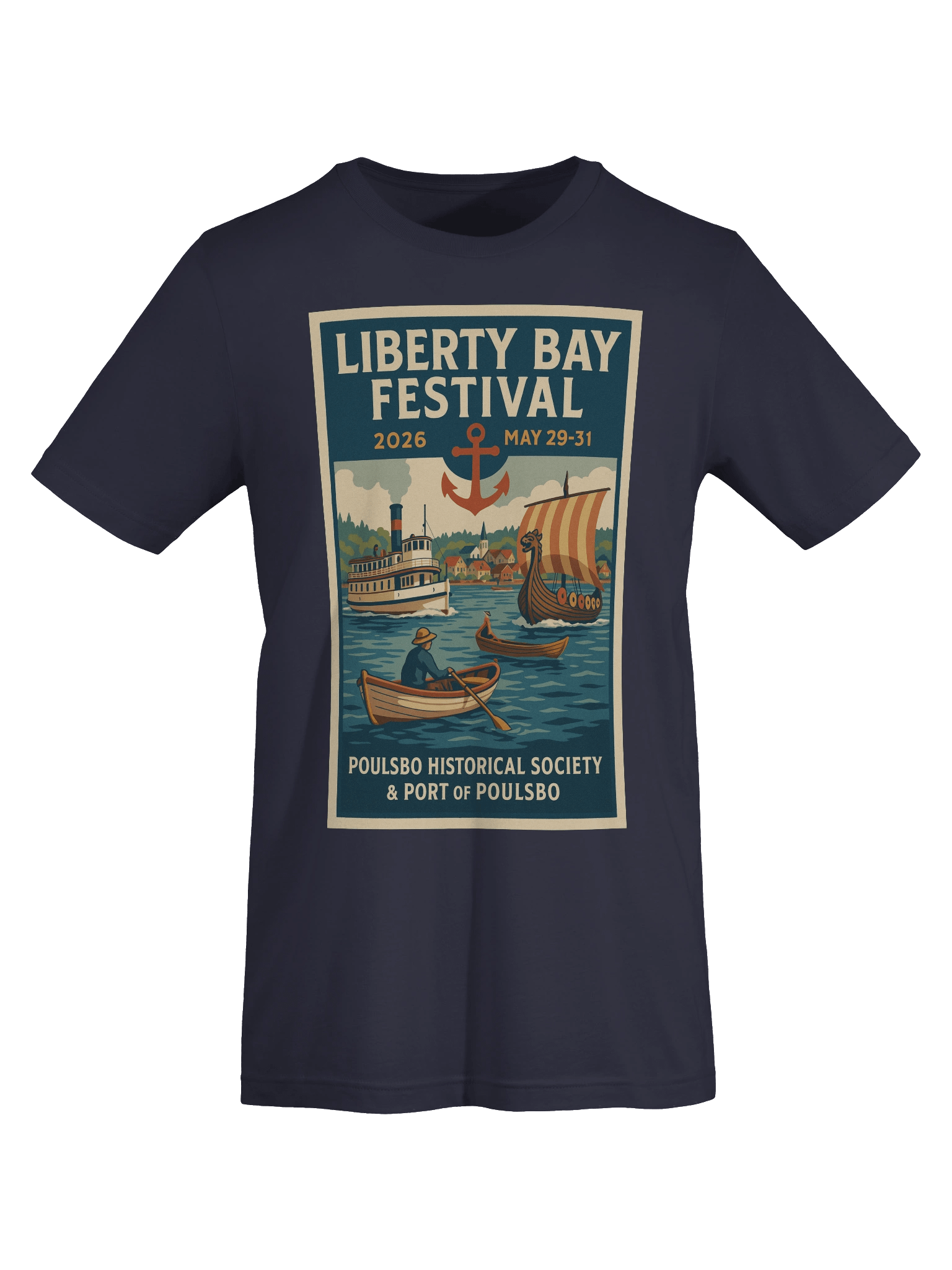 Liberty Bay Festival Vintage Poster T-Shirt product image (7)