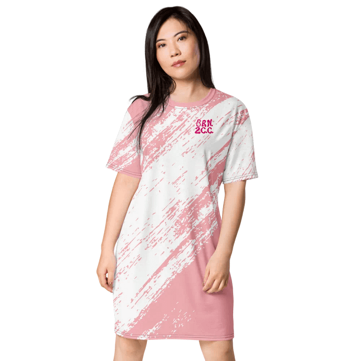 Bright & Bold Brushstroke T-Shirt Dress – BOURNE to Cape Cod™ product image (1)