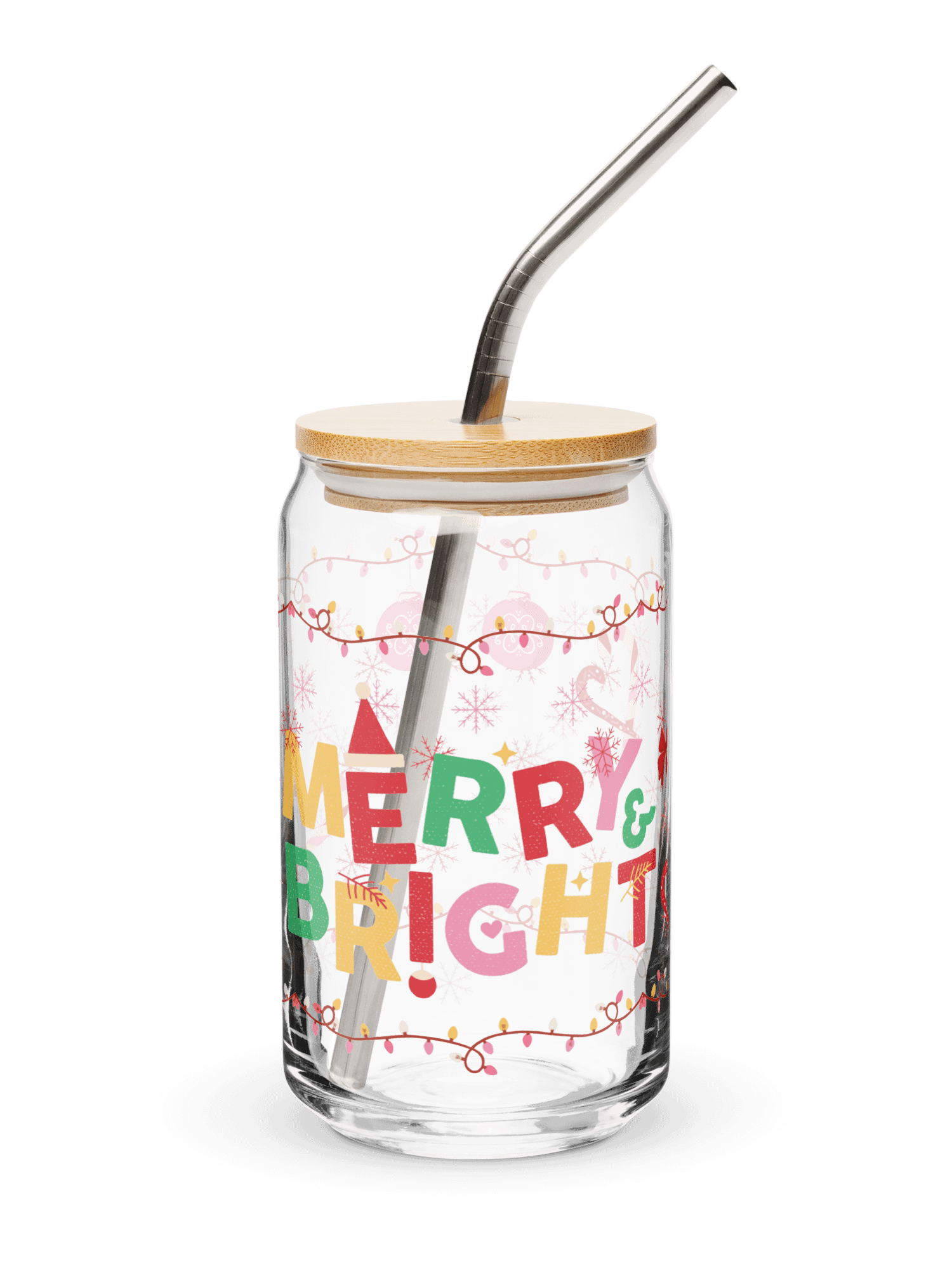 Merry & Bright Glass Tumbler product image (1)