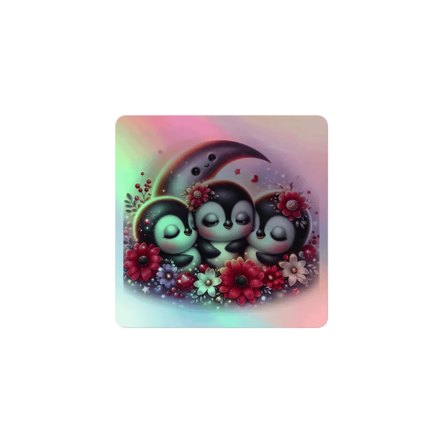 Cosmic Penguins Holographic Sticker Sheet product image (1)