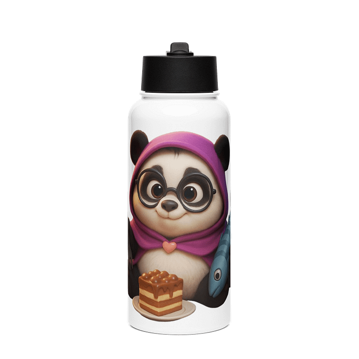 Yummy Panda - Stainless Steel Water Bottle with a Straw Lid product image (1)