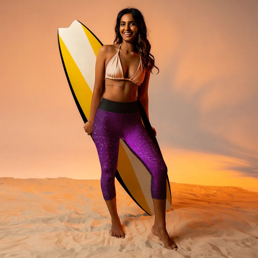 Radiant Burst Yoga Capri Leggings product image (1)
