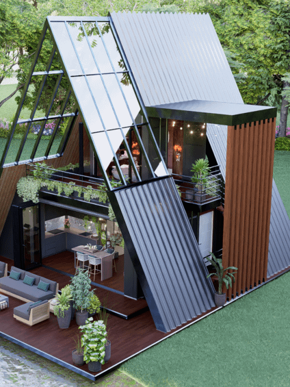 A Frame House 014 - Drawings\Blueprints CAD + PDF + 3D Model product image (3)