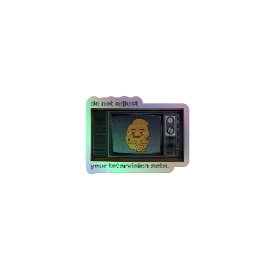 TATERVISION holographic kiss-cut sticker product image (1)