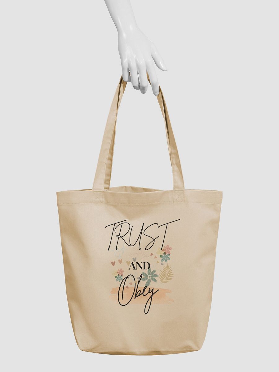 Trust and Obey Boho Autumn Leaves Eco-Friendly Tote Bag product image (3)