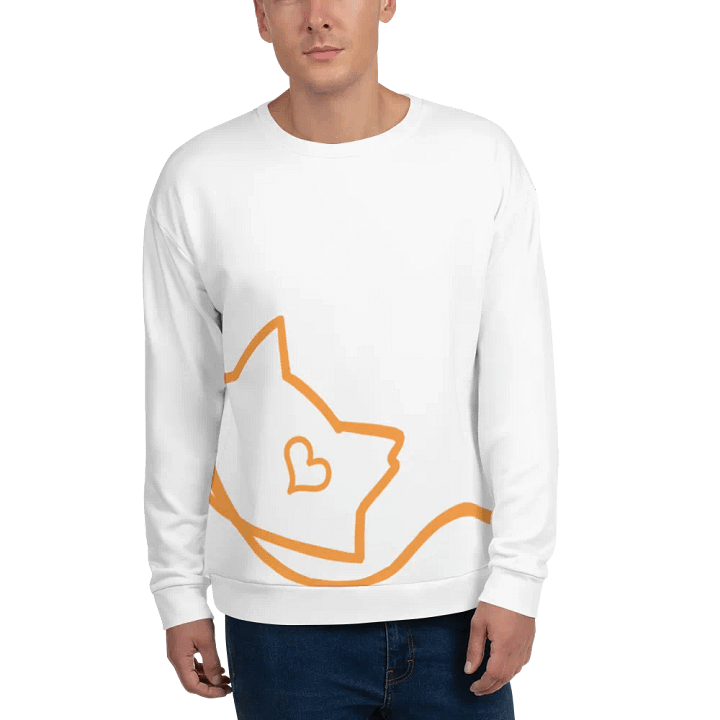 Mellow Ribbon Sweater (White and Orange) product image (2)