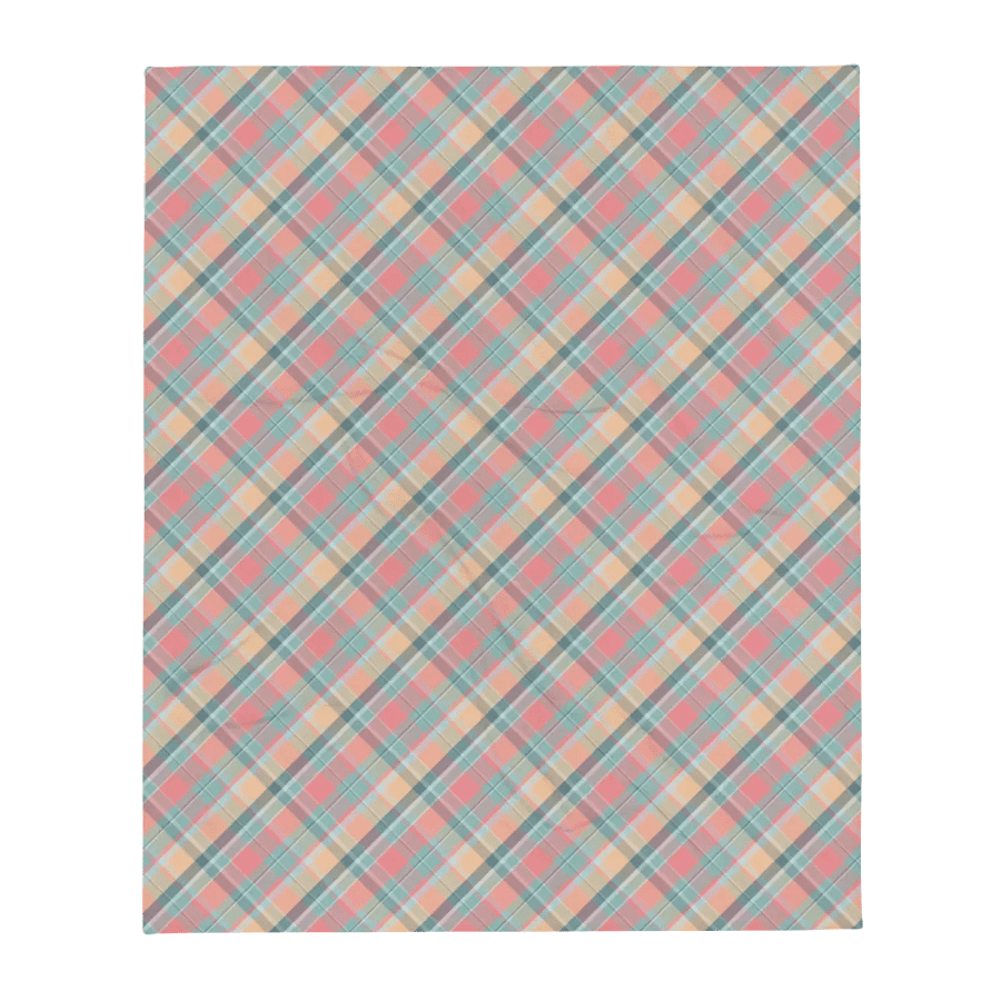 Summer Plaid Throw Blanket product image (1)