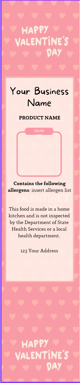 Soft Pink Valentine's Mini Cake Label Templates product image (1)