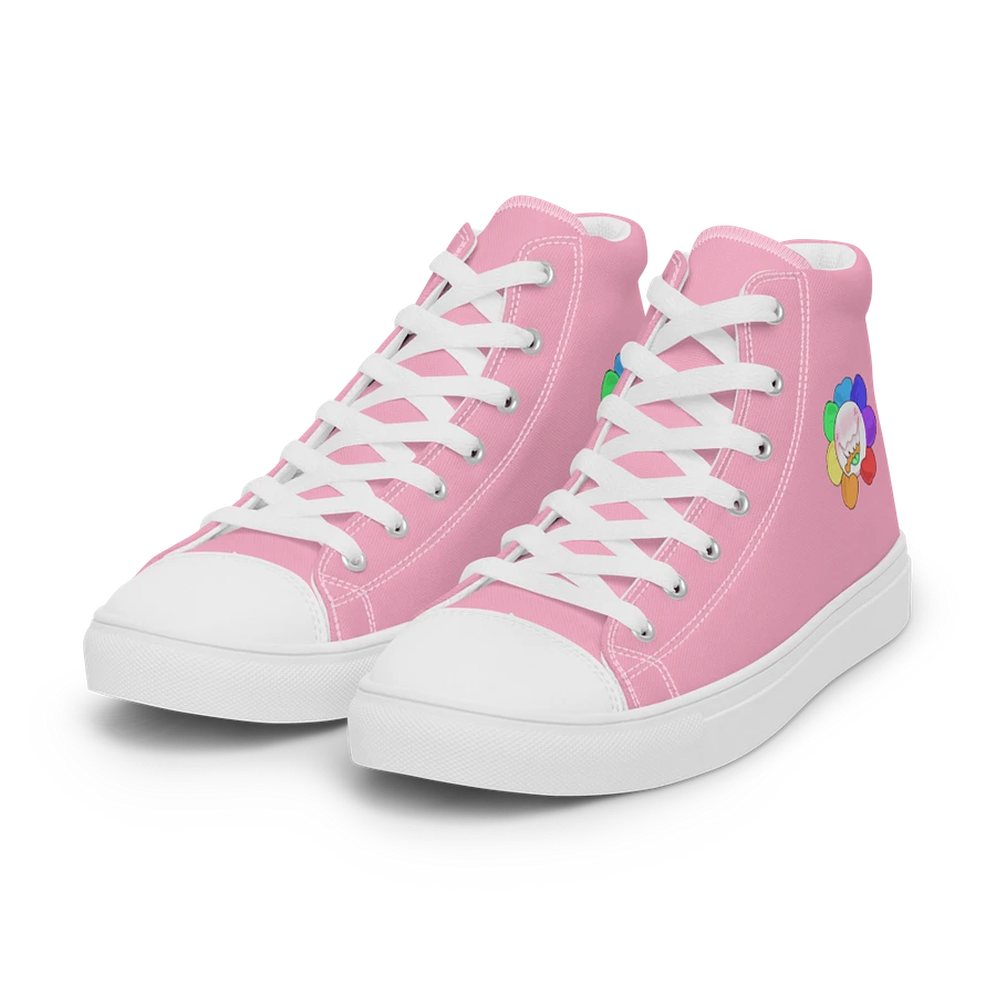 Pastel Pink and White Flower Sneakers product image (43)