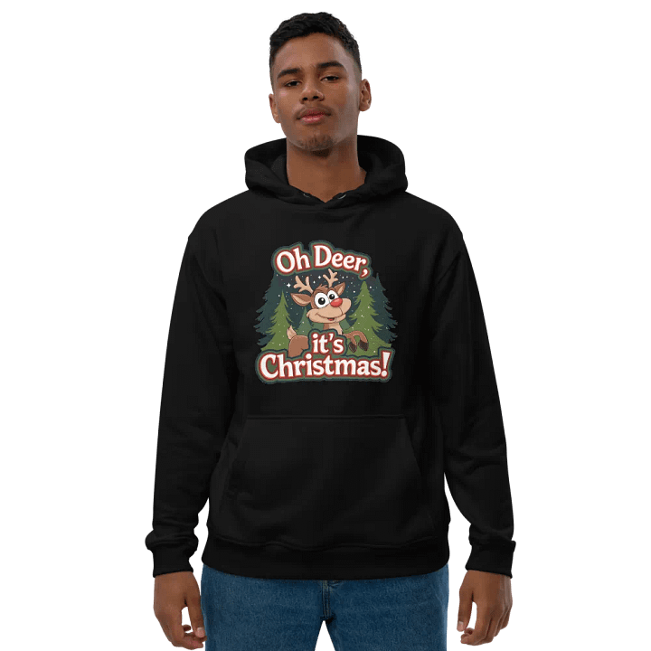 Cheery Reindeer Christmas Eco Hoodie product image (1)